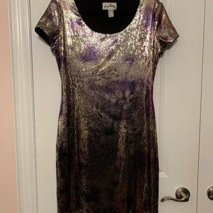 Evening Dress, Gold, Size 10